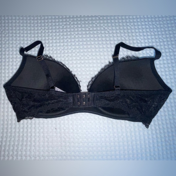 Victoria Secrets bra Dream Angels 36D black straps bow detail lace edge detail - Picture 3 of 6